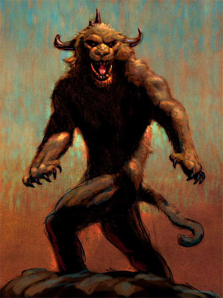 An image of Grendel, from Beowulf